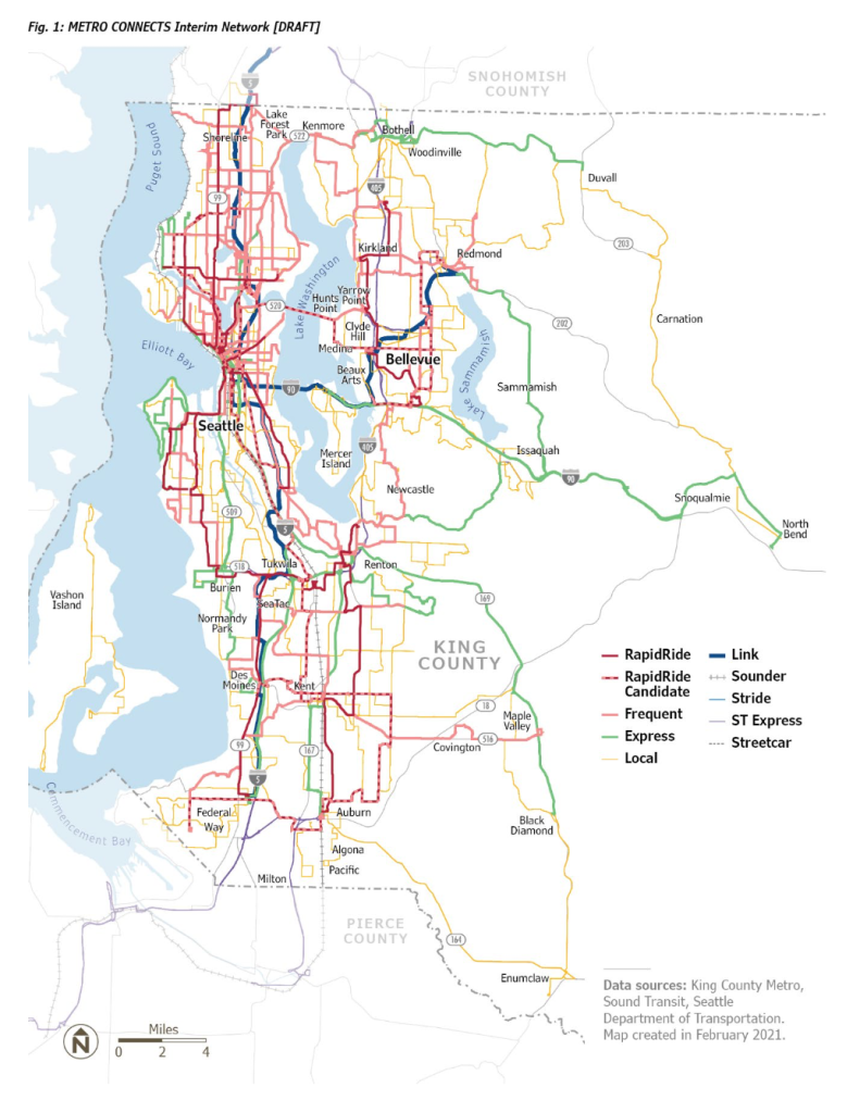 Draft interim network. (King County)