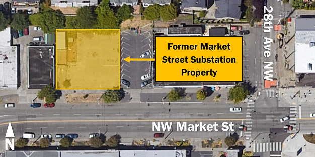 The property Seattle City Light plans to turn into an EV charging lot. (City of Seattle)