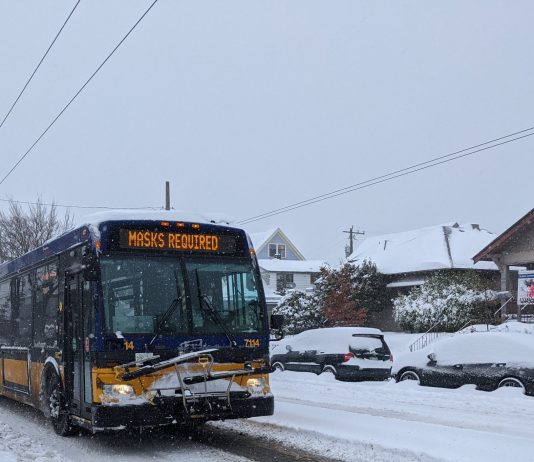 Spring 2021 Subscriber Drive Financial Update King County Metro Bus in the Snow
