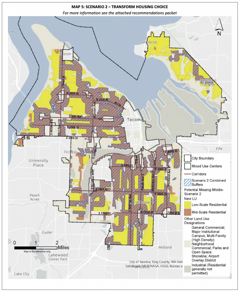 The second rezoning alternative is the more robust Transform Housing Choice. (City of Tacoma)