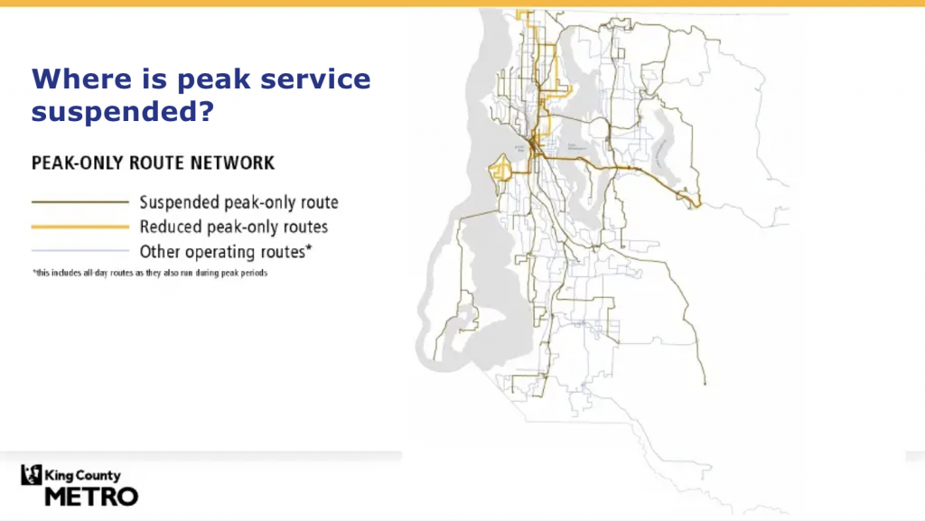 Metro's peak-only routes temporarily suspended during the pandemic. (King County)