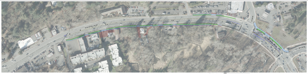 Improvements near the Yakima Fruit Stand in Bothell. New planter strips and sidewalks planned. (Sound Transit)