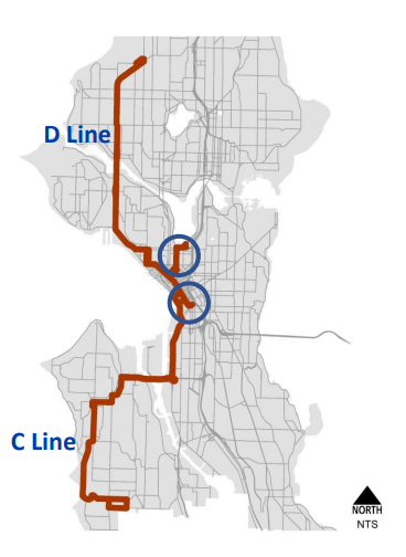 Rapid C/D and circled are possible ends cut. (Credit: SDOT)