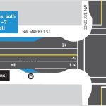 Conceptual midblock improvements on NW Market St near 22nd Ave NW. (City of Seattle)