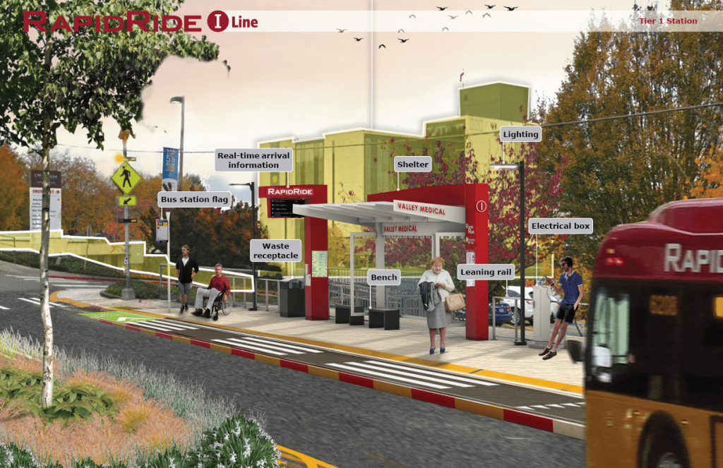Tier 1 station rendering. (King County)