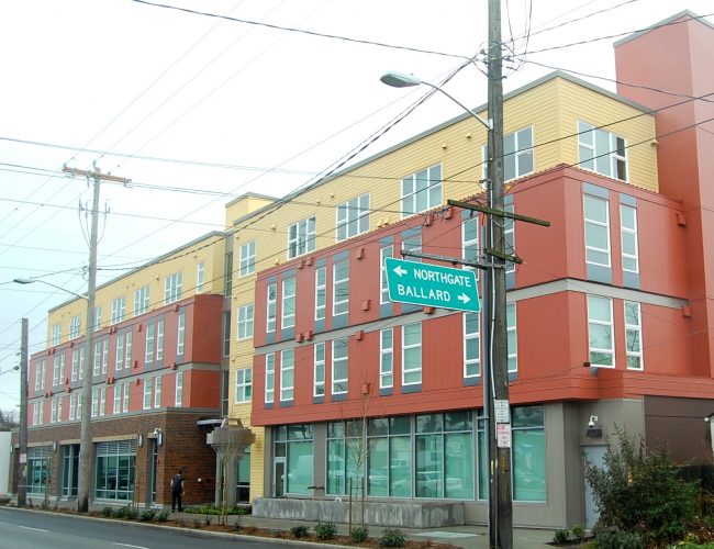 Aurora House, which provides 87 units of permanent supportive housing by DESC (Courtesy of DESC)