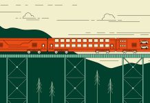 Mountain Ferry on Rails Could Help Fund Stampede Pass Upgrades Artist concept of what a "WSDOT Ferry Style" car shuttle might look like. (Art by Patrick Fesler)