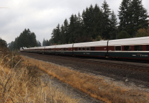 Op-Ed – Reviving a Rail Revolution: How Washington Can Get Back on Track An Amtrak Cascades trainset with Talgo equipment and Siemens Charger locomotive. (Amtrak Cascades)