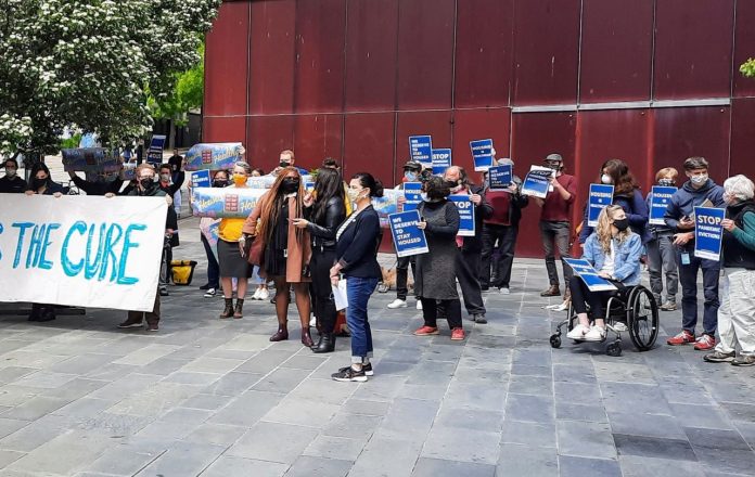 Morales at Stay Housed Rally 20210521