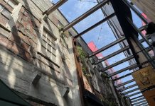 What We’re Reading: No Parking Minimums, Tree Train, and Maglev Architectural ambiance from above at Chophouse Row. (Credit: The Urbanist)