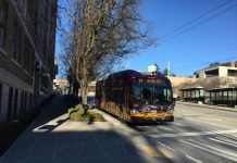 SDOT Rolling Out Emergency Bus Lane During the Montlake Bridge Closure A Route 44 bus on 15th Ave NE.