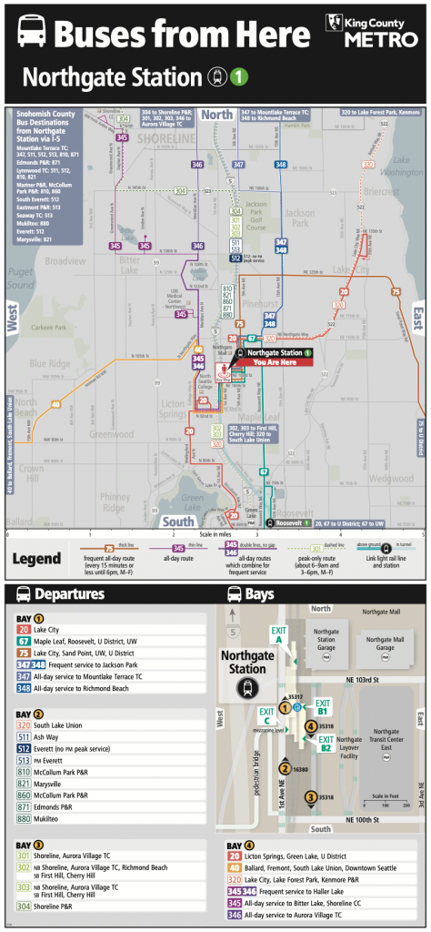 Northgate Station spider map. (Credit: King County)