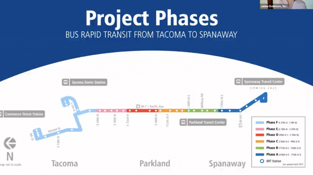 Planned construction phases for the BRT project. (Piece Transit)