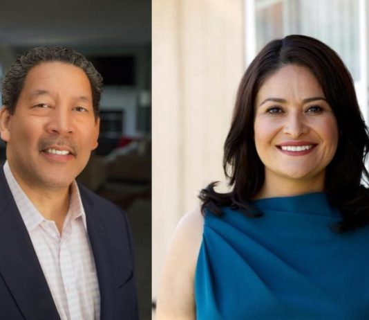 2021 Primary Precinct Results Show Familiar Rich vs Rent-burdened Battle Lines Harrell is in a dark blazer and González a blue top.