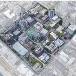 Aerial view of Belltown site at 2616 Western