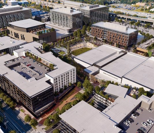With Light Rail’s Arrival, Northgate Urban Center Takes Shape A rendering shows the potential and planned projects at Northgate Station, formerly Northgate Mall.
