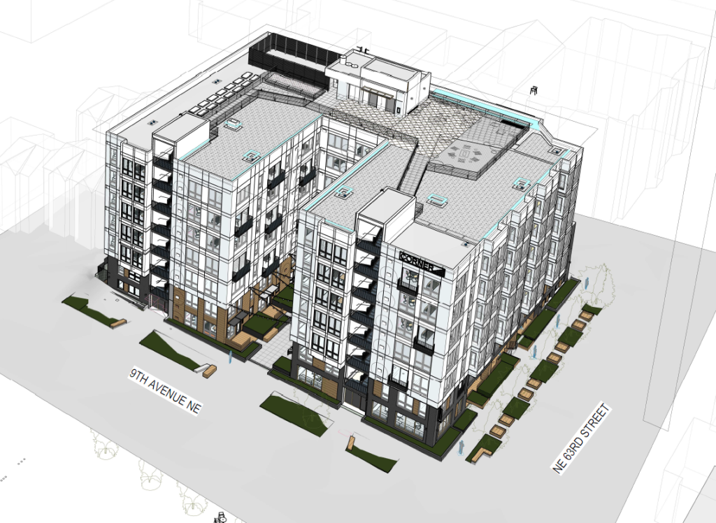 A Corner 63 rendering that will be farther South on Roosevelt from most of the apartment building in Roosevelt