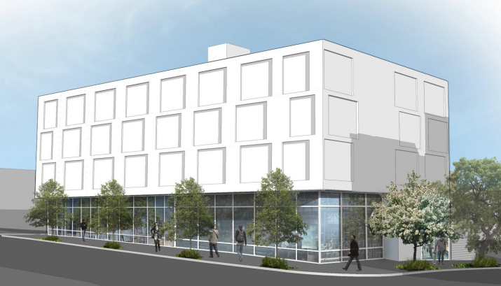 A rendering of the apartment building proposal at 1403 NE 65th Street