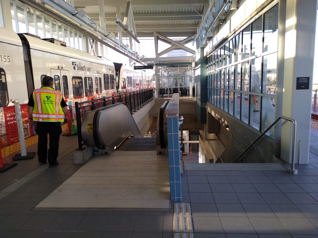 Escalator and stairway