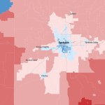 NYT Spokane prez 2020 results map