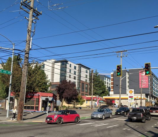 Catch Up on Development in the Roosevelt Station Area A photo shows a road with a bike lane.
