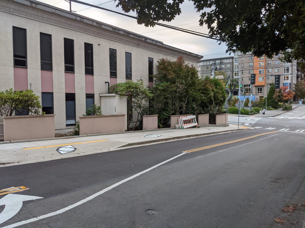 A photo of a new sidewalk on NE 103rd St