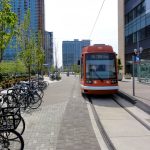 Portland-Streetcar-with-parked-bikes-steven-vance