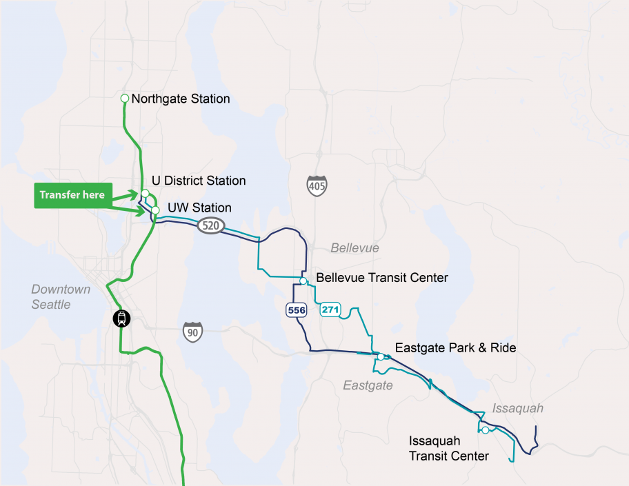Revisions to Route 556. (Sound Transit)