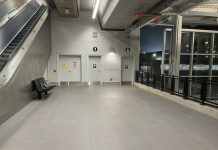 Toilet Deserts Remain Despite Sound Transit’s Renewed Restroom Policy A photo showing doors for restrooms at a light rail station.