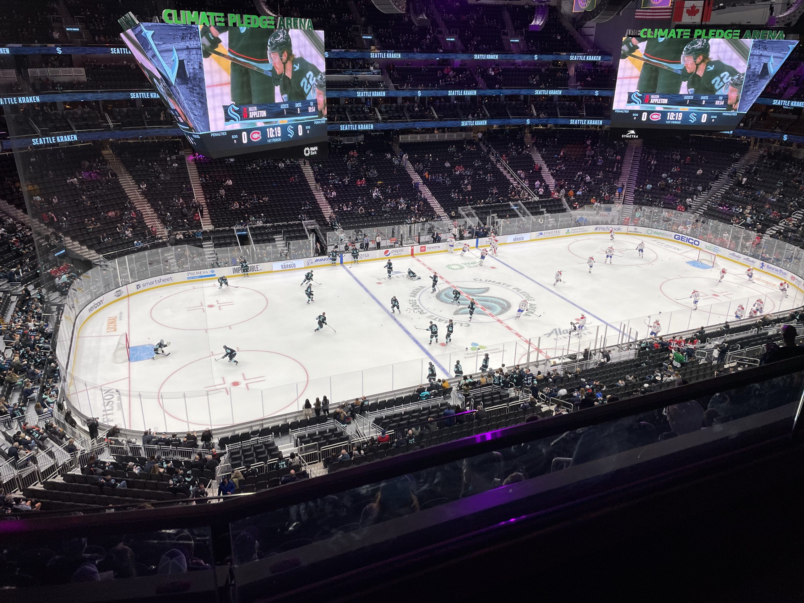 An aerial view of the Climate Pledge Arena renovation, Wednesday, July 14,  2021, in Seattle. The venue will be the home of the NHL Expansion team Seattle  Kraken that will begin play