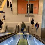 link light rail roosevelt station looking down escalator