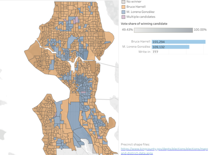 2021 Mayoral Election results map
