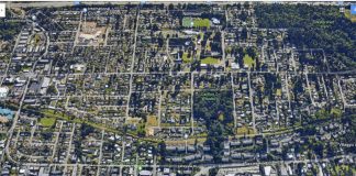 An aerial photo of the Houghton community council area
