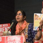Sawant at a tenant rally