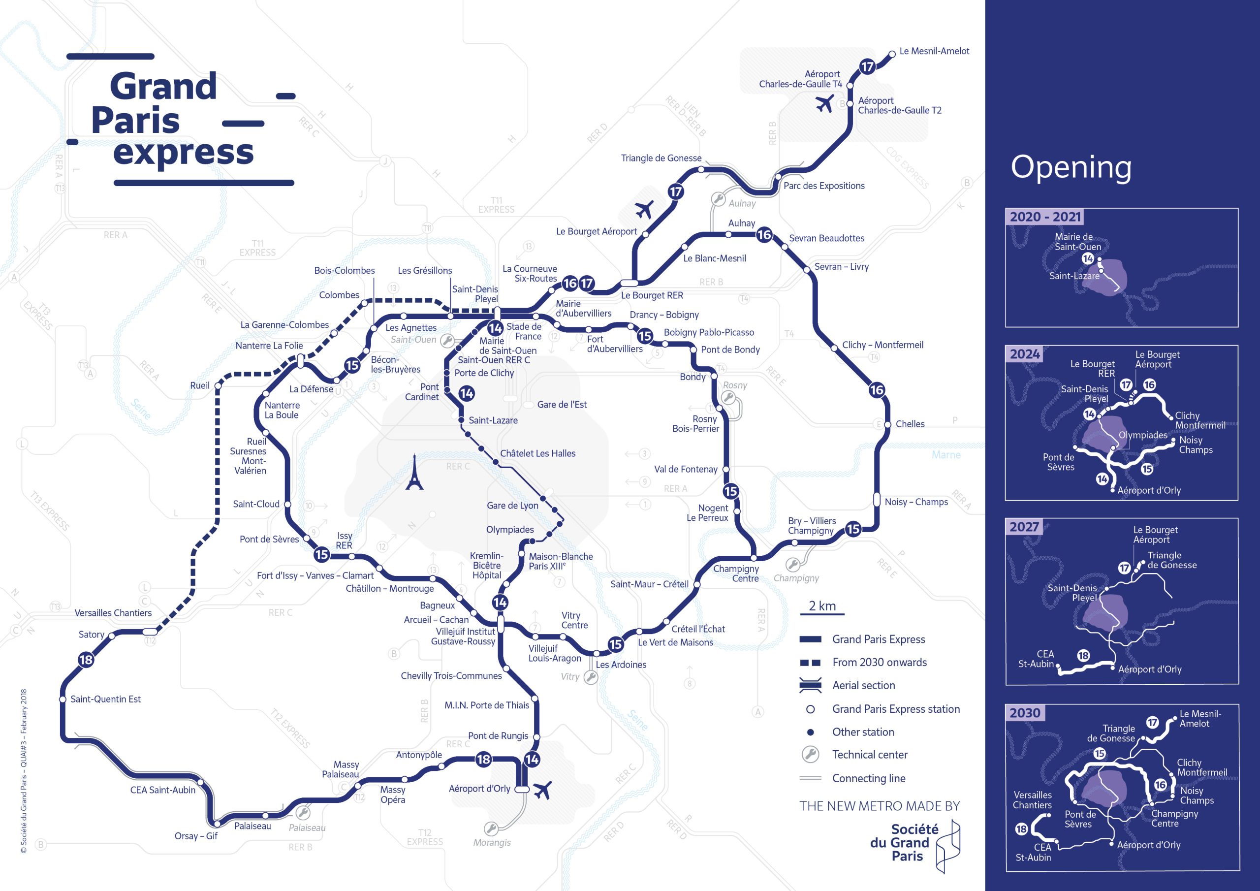 Map of the Grand Paris Express, Europe's Largest Transit Expansion Project  - The Urbanist