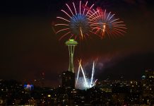 The Urbanist’s Biggest Hits of 2021 A photo of fireworks at an illuminated space needle