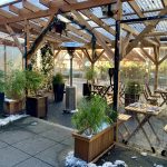 Café street seating in Ballard