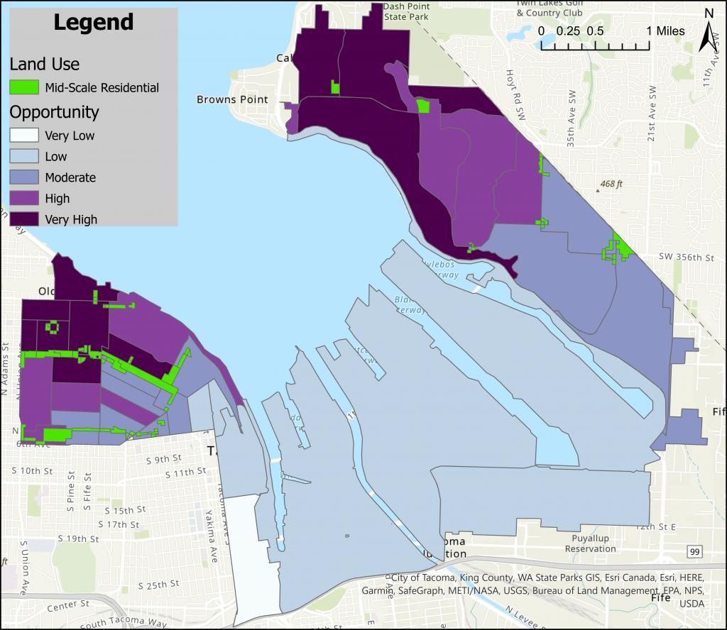 A map of district 2 in Tacoma