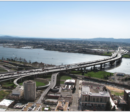 Don’t Widen Highways, Invest $2 Billion in Affordable Housing Instead A rendering of an elevated interstate bridge