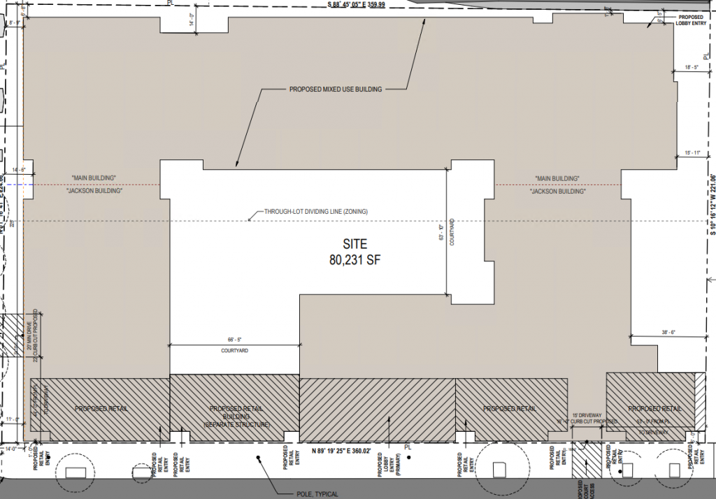 1032 S Jackson St's site plan