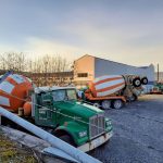 Ballard Sand and Gravel lot with Concrete Trucks by Doug Trumm