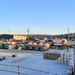 Concrete trucks at Ballard Sand and Graval yard