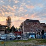 Greenwood sasquatch mural and alley with trees