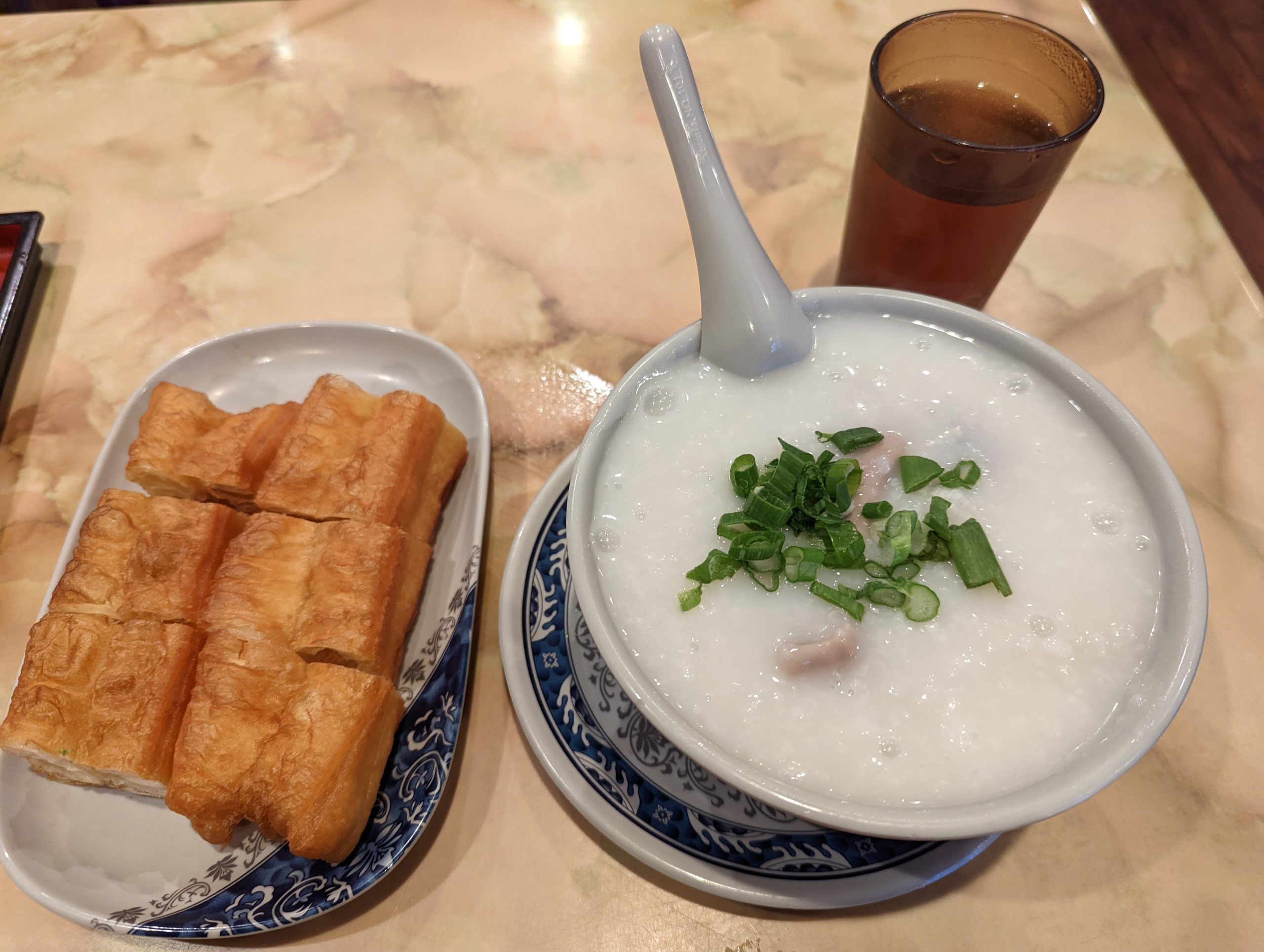 Congee and Chinese donuts