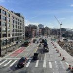 Seattle Waterfront with wide Alaskan Way Blvd by The Urbanist