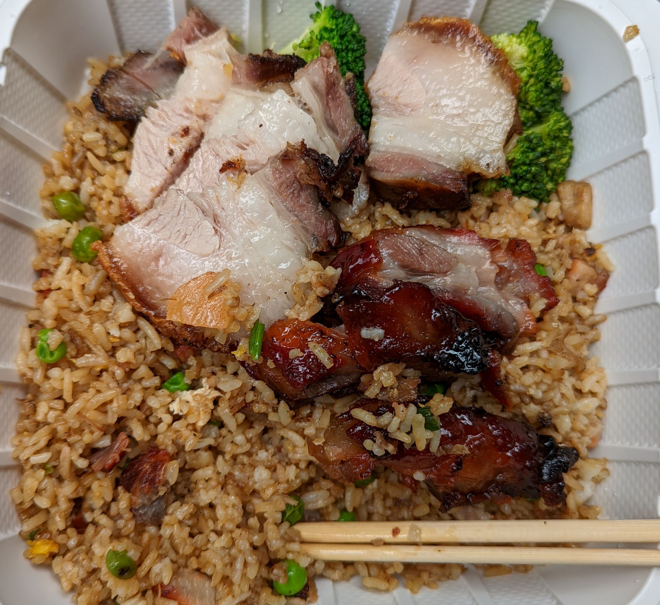 Fried rice and Chinese bbq pork