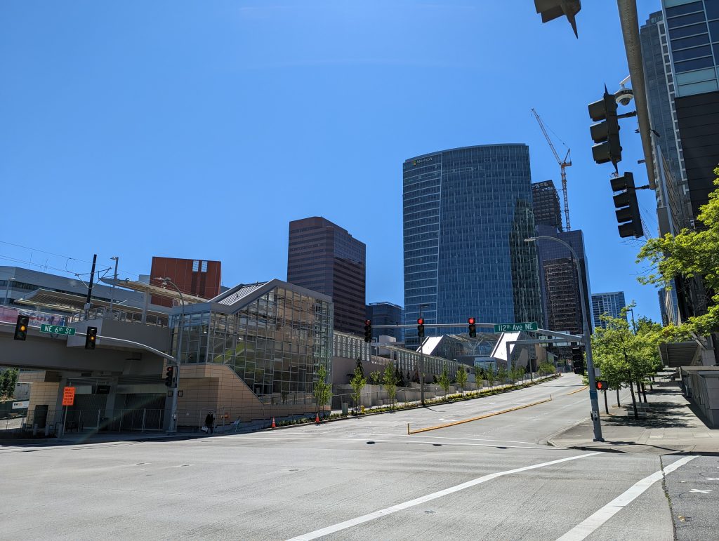 The Bellevue Downtown light rail station 