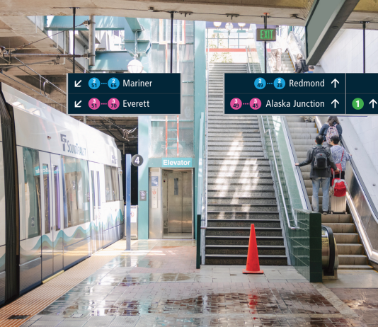Sound Transit Tests Future Link Wayfinding Sign And System Map Concepts