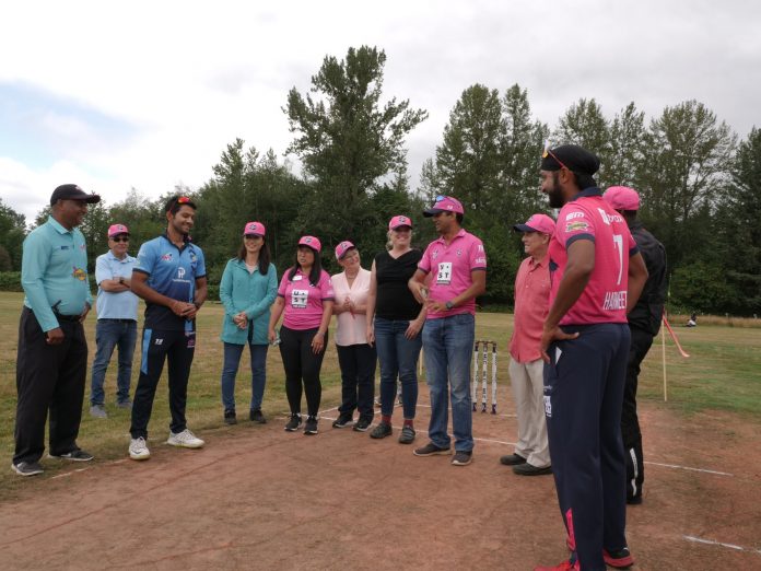 Elects and pro cricketers at Tollgate Farm Park