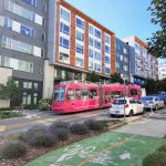 Yesler Terrace with streetcar